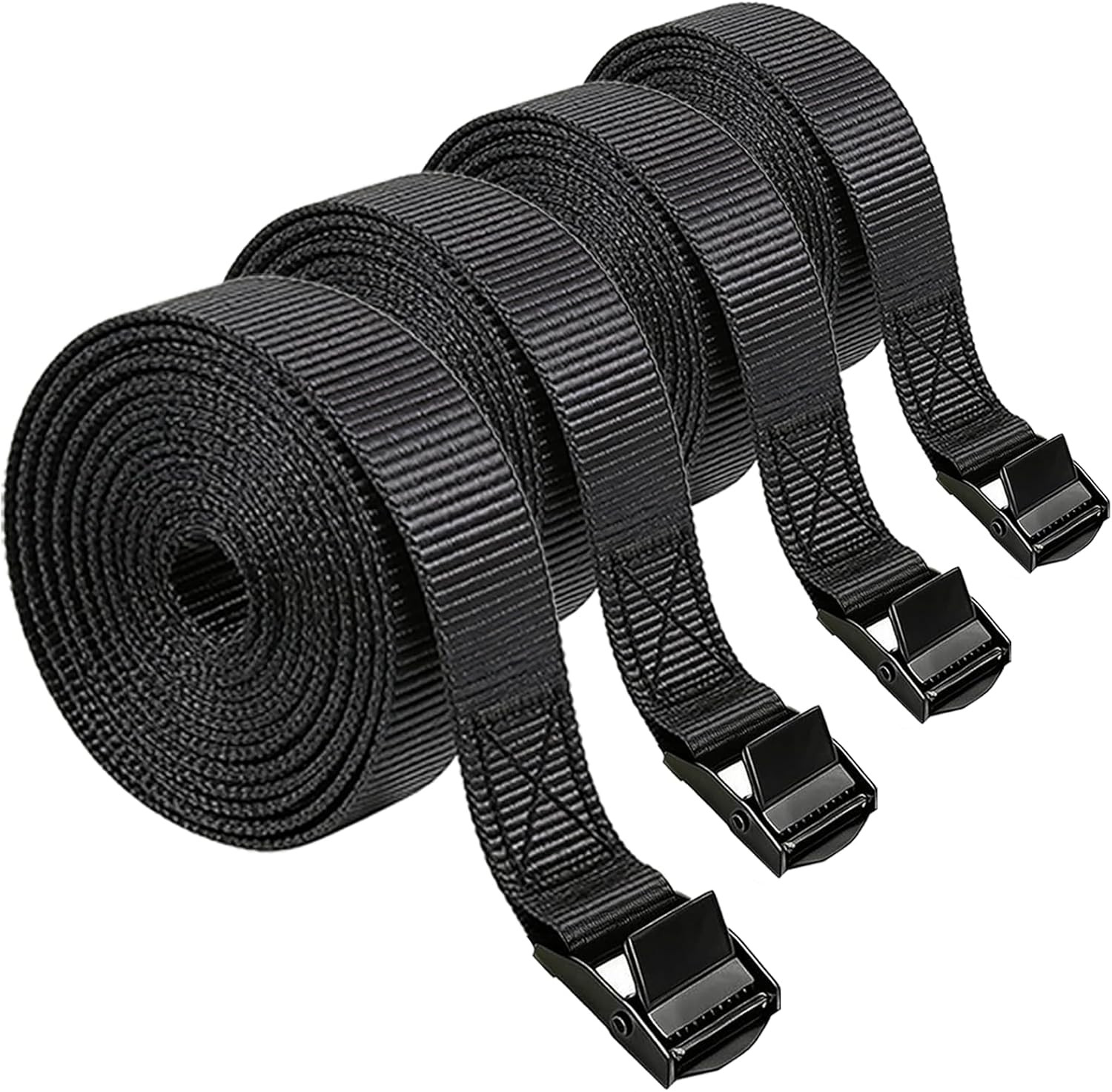 Lashing Straps with Buckles, 4Pack, 1 Inch × 5 Feet, Cargo Tie-Down Strap, Adjus gallery