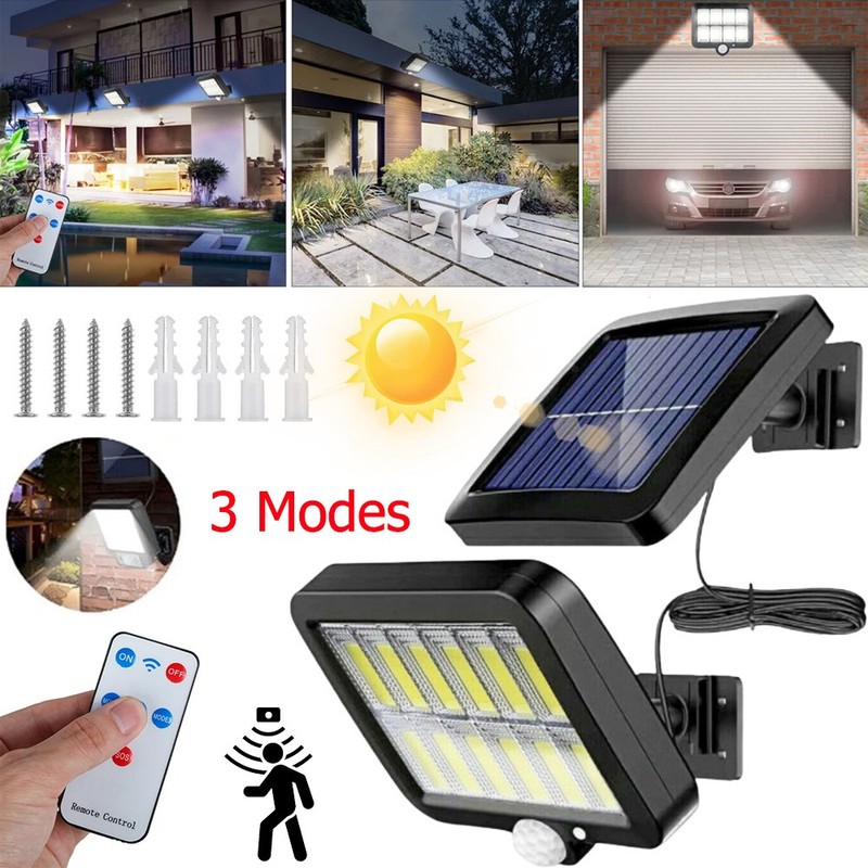2PCS LED Motion Sensor Solar Lights Outdoor Wall IP65 Waterproof Security Lamp gallery