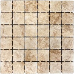 2×2 Stone Look Walnut Ceramic Tile Chateau Cape Coast Mosaic Wall Floor
