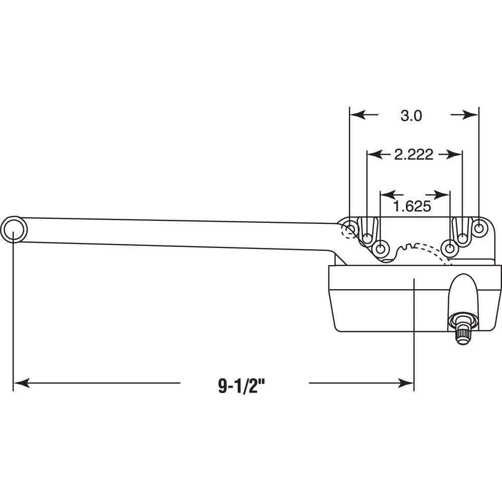 Truth TH 23021 9-1/2 In. Single-Arm Left-Hand Casement Operator (Single Pack) gallery