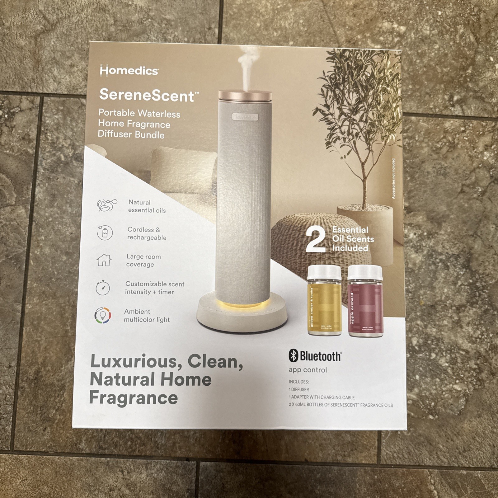 🔥NEW🔥 Homedics SereneScent Portable Waterless Home Fragrance Diffuser Bundle gallery