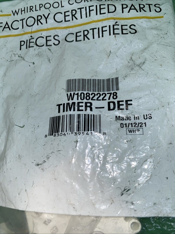 W10822278 : Whirlpool Refrigerator Defrost Timer - Genuine FSP OEM gallery