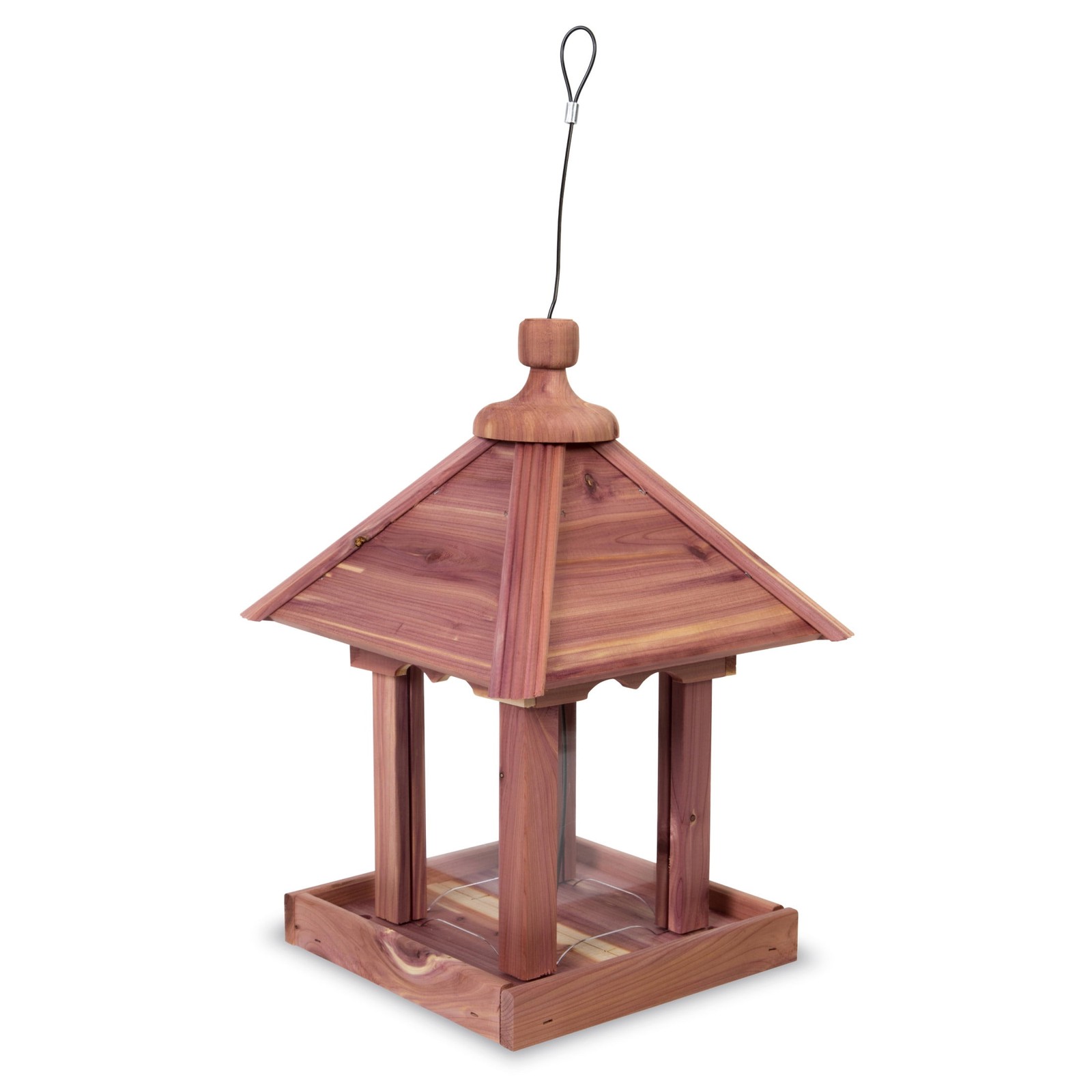 Red Cedar Jr. Pavilion Wild Bird Hopper Feeder, 2.5 lb. Capacity,13.75 Inch Tall gallery