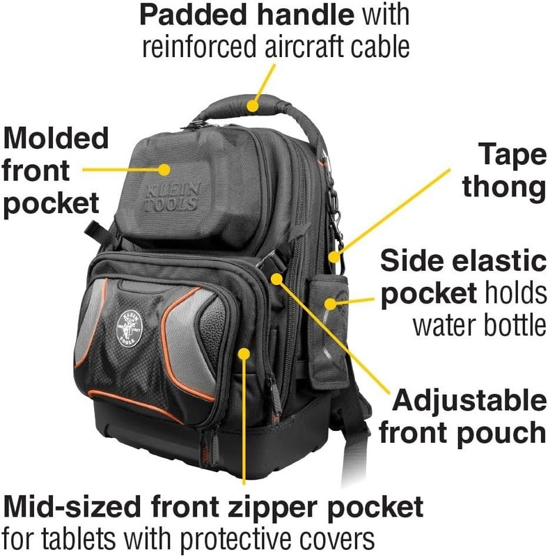 Tradesman Pro Tool Master Backpack - 48 Pocket Waterproof Tool Carrier gallery