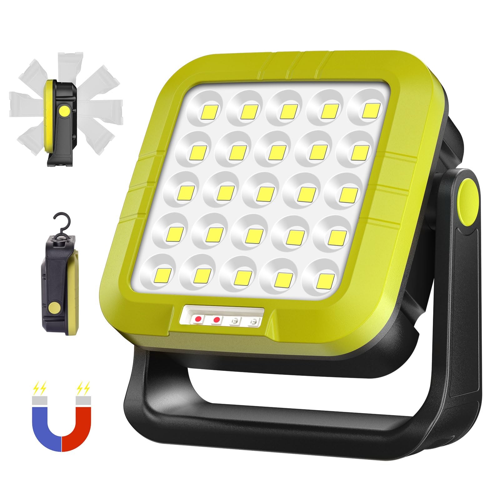 30W Rechargeable LED Work Light- 1500LM Portable Magnetic Lights, 7 Light Mod... gallery