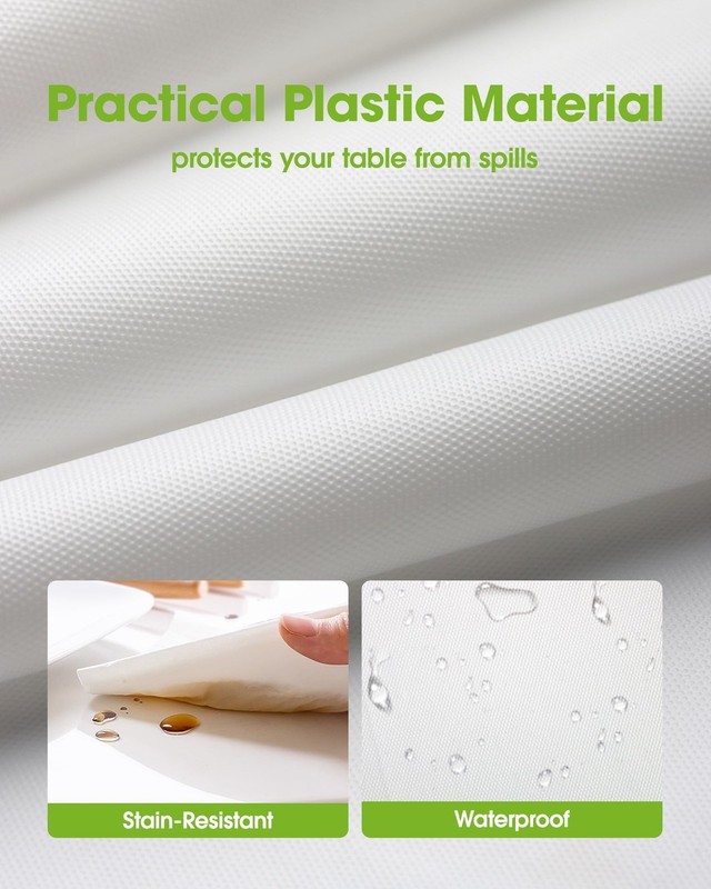 Pureegg Plastic Table Cloth 10 Pack 54 X 108 Inch Disposable Table Cloths For gallery