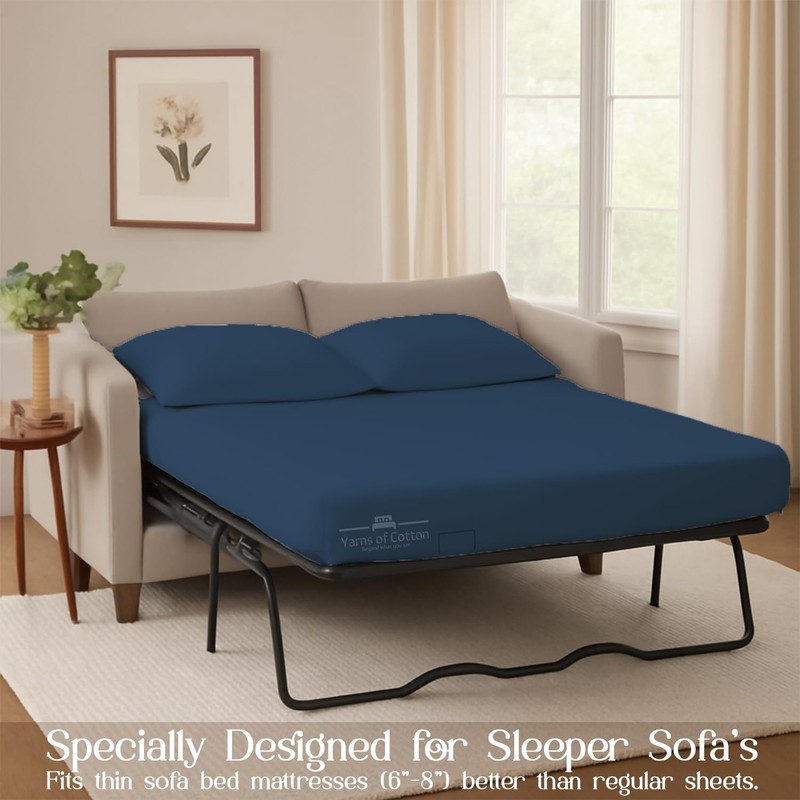 Sleeper Sofa 4 Piece Bed Sheet Set Premium Quality 100% Cotton 500 Thread Cou... gallery