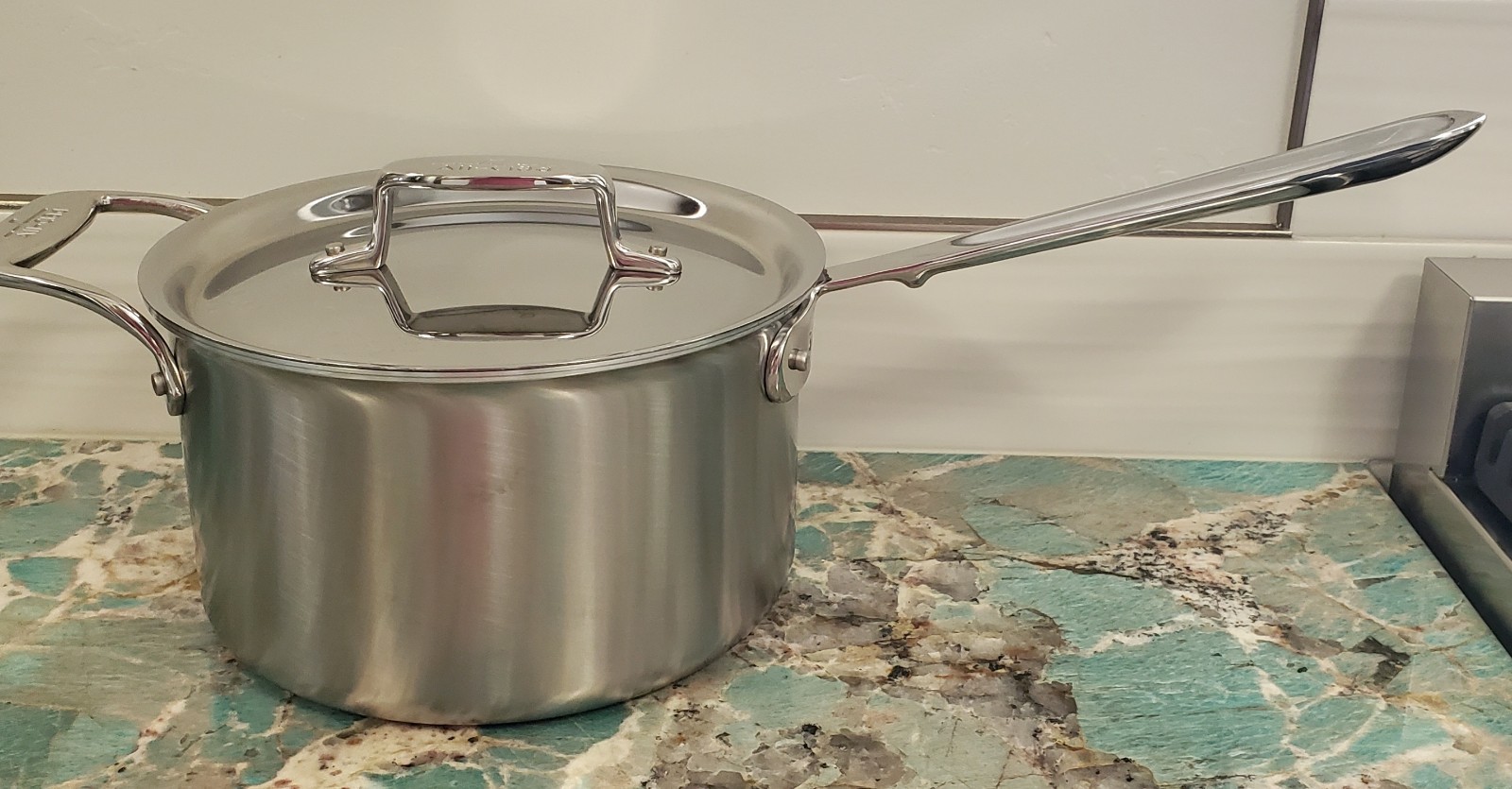 All-Clad D5 4 Qt Stainless Steel /Aluminum Sauce Pan Pot + Lid Assembled In USA gallery
