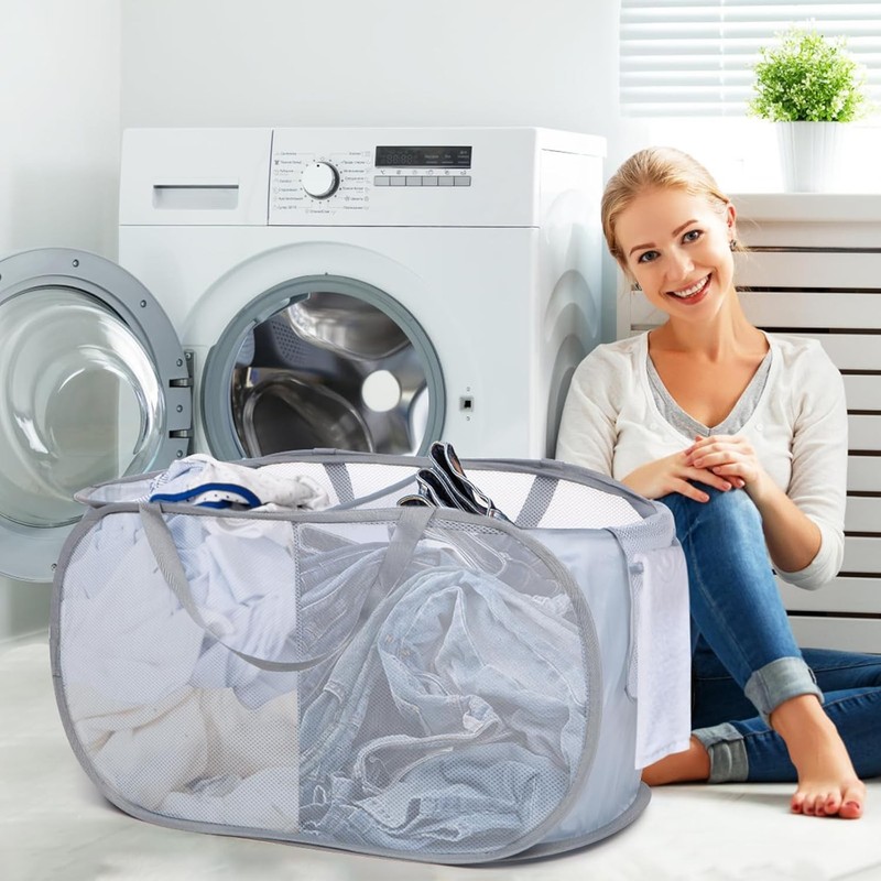 Sturdy Collapsible Laundry Baskets, Foldable Pop Up Laundry Hamper, Durable 2 gallery