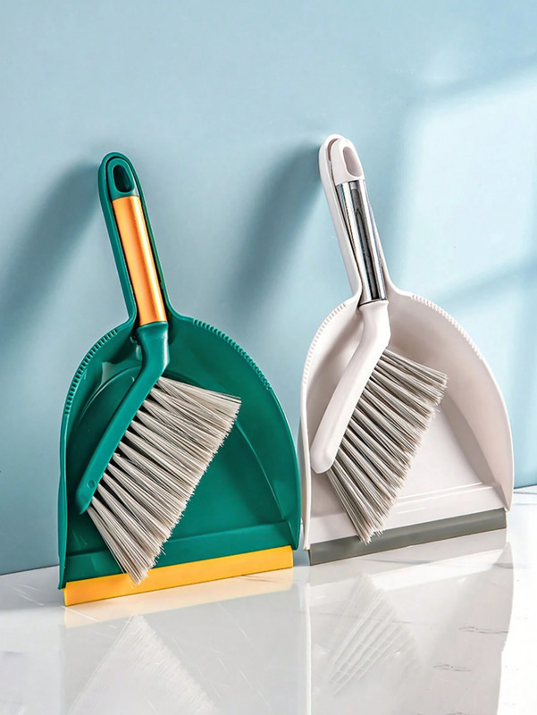 1 pc Mini Desktop Broom and Dustpan Set Soft Bristle Brush for Kitchen & Home gallery
