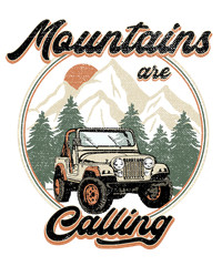MTNS ARE CALLING Sublimation Print Ready to Press, Heat Transfer PICK YOUR SIZE