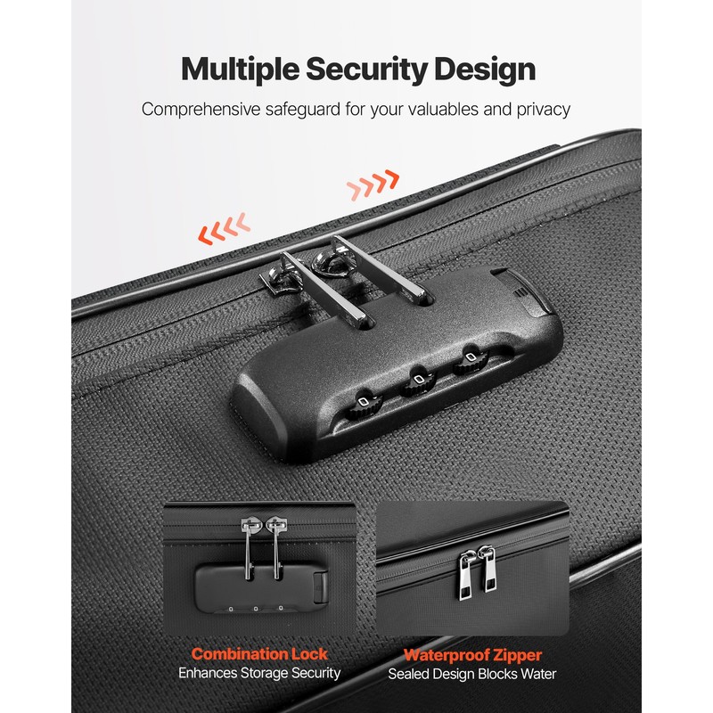 Uimoso Fireproof Document Storage Box 1832℉ Multi-Layer File Organizer with Lock gallery