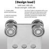 4PCS Trolley Assembly Rollers for 1-5/8" Strut Channel Four Bearing gallery