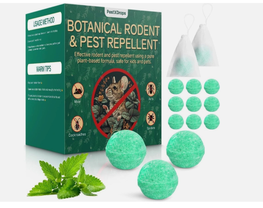Rodent Mouse Repellent 14 Pack, Peppermint Oil Moth Balls for Mice Rats Deter gallery