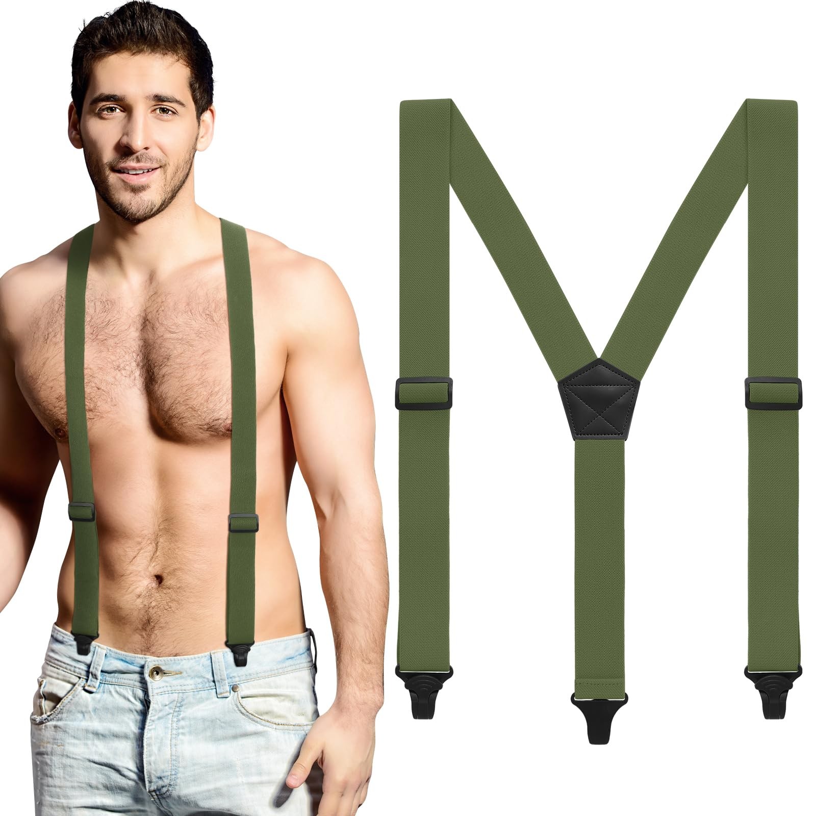Jiuguva Men Hidden Undershirt Suspender Under Clothing Airport Friendly Strap Y gallery