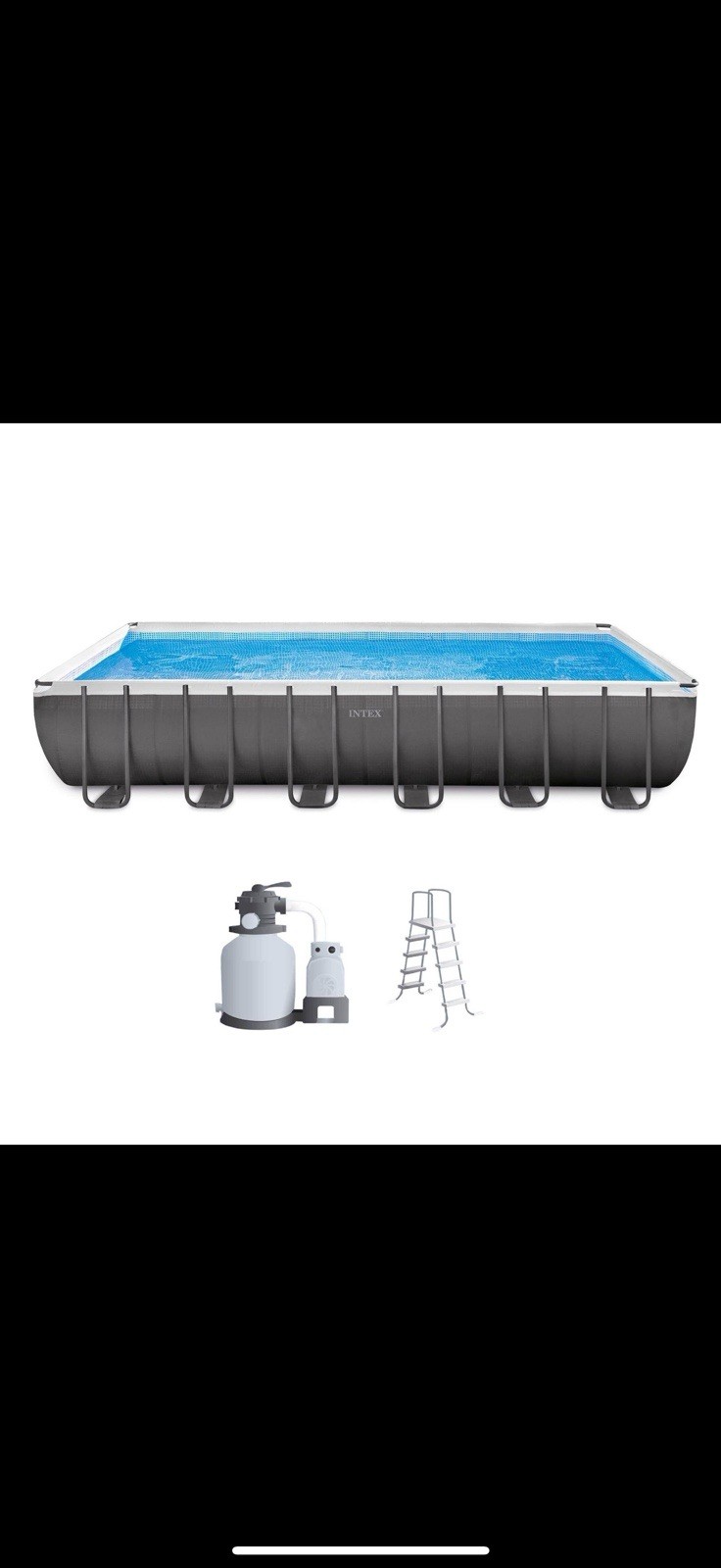 Intex Ultra XTR 24ft x 12ft Rectangular Frame Pool Set 8,403 gal w/ Ladder gallery