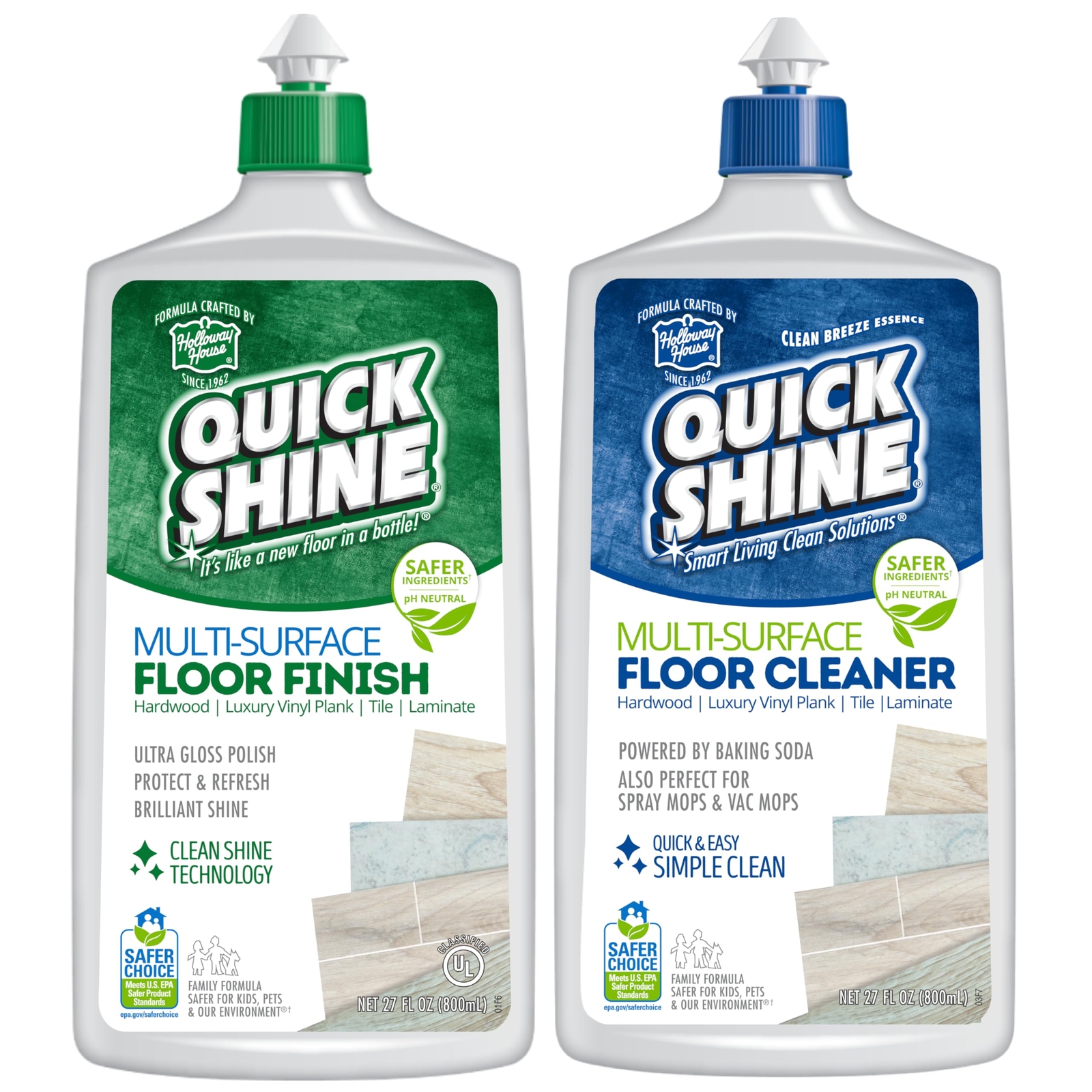 Quick Shine Multi Surface Floor Cleaner and Finish 27 Fl Oz Pack of 2 gallery