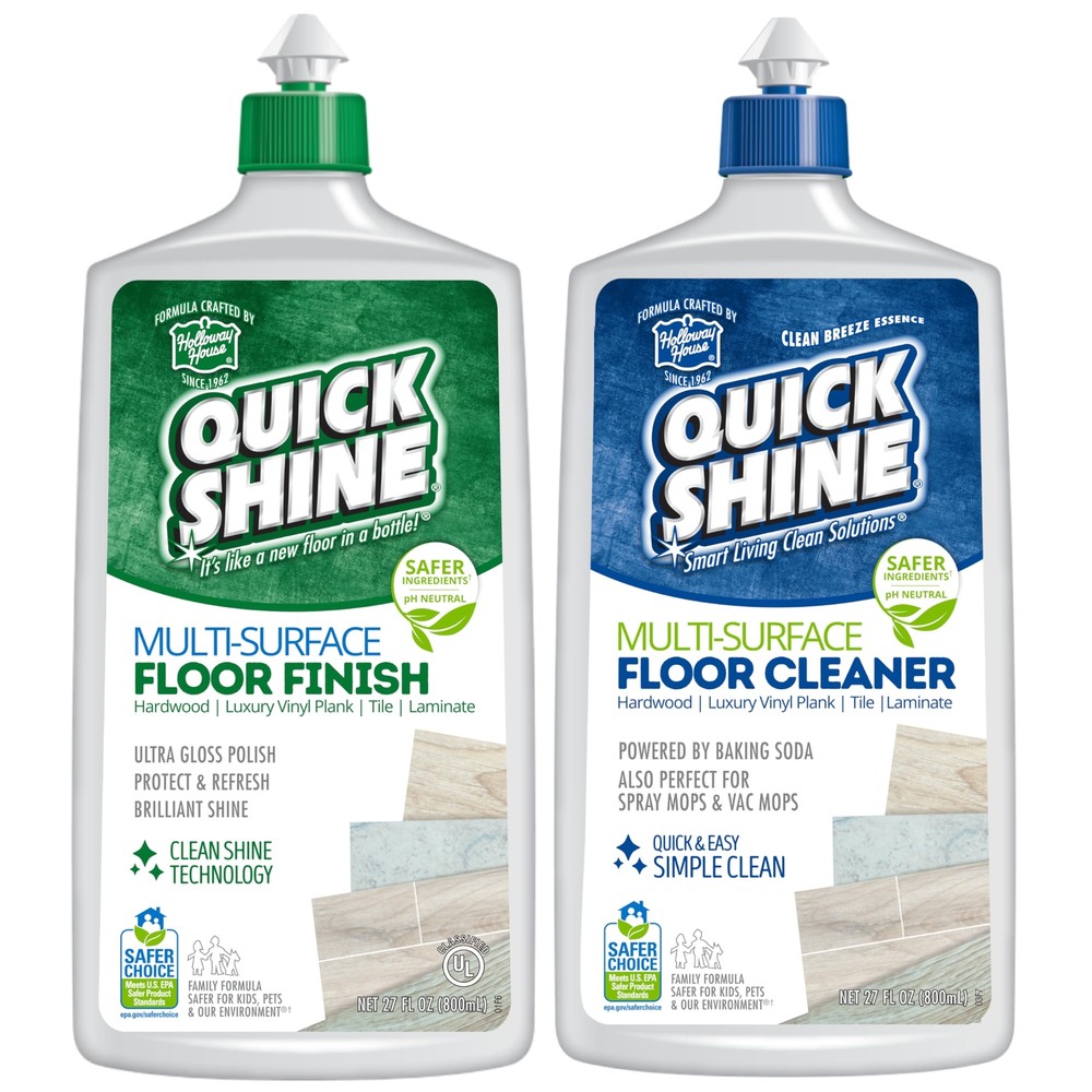 Quick Shine Multi Surface Floor Cleaner and Finish 27 Fl Oz Pack of 2