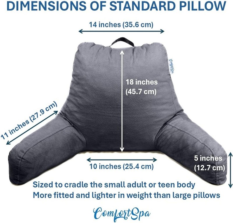 Adjustable Back Rest Pillow for Bed Sitting - Ideal for Reading & Relaxation gallery