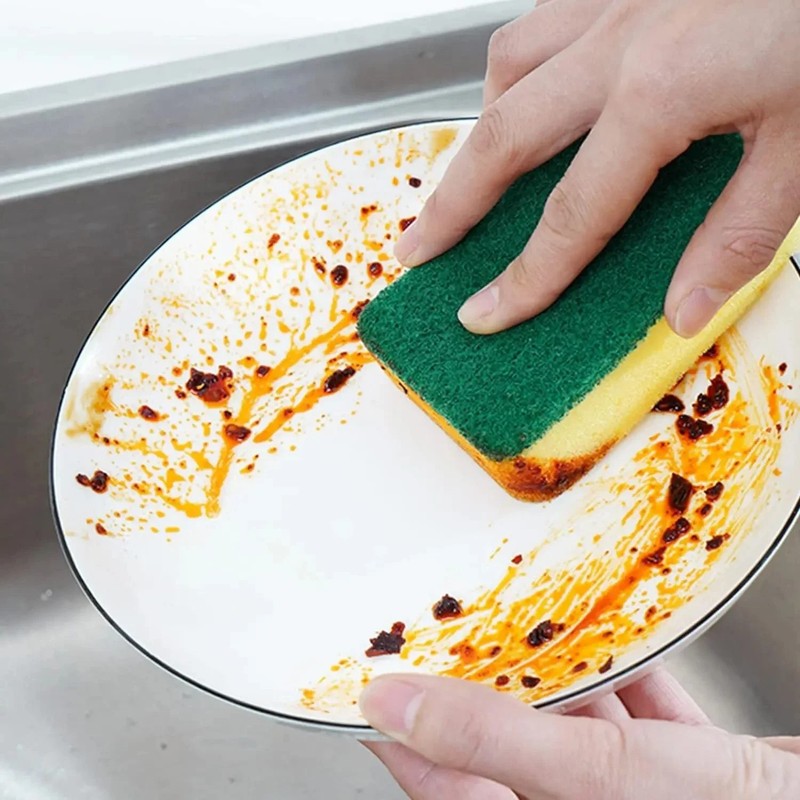 10/50 Pack Kitchen Cleaning Sponges Scourers Washing Up Non-Scratch for Dish Pad gallery