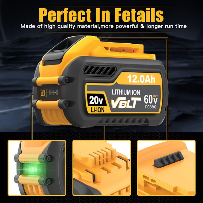 For DEWALT DCB609 20V/60V Max Flexvolt 12.0AH Battery Lithium-Ion DCB612 DCB606 gallery