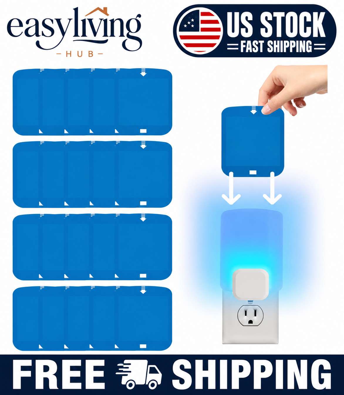 20 Pcs Refill Cartridges for Stem Flying Insect Light Trap, Replacement Glue Car gallery