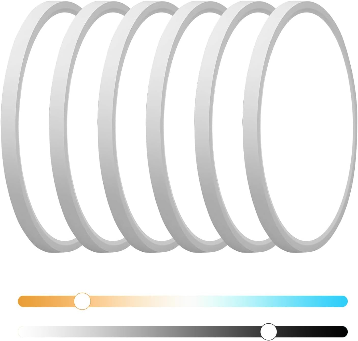 6 Pack 12 Inch 5CCT White LED Ceiling Light Flush Mount Dimmable Fixture 2880LM gallery