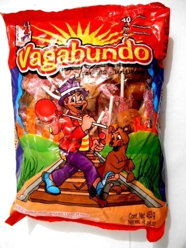 Vagabundo Hard Candy Lollipop w/Chilli Powder Mexican Candy 40 pc 20+20 gallery
