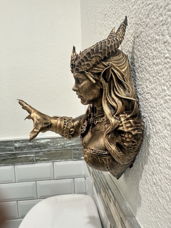 Lilith Gothic Wall Mount Sculpture Dark Fantasy Demon Queen Decor Mythology 9” gallery