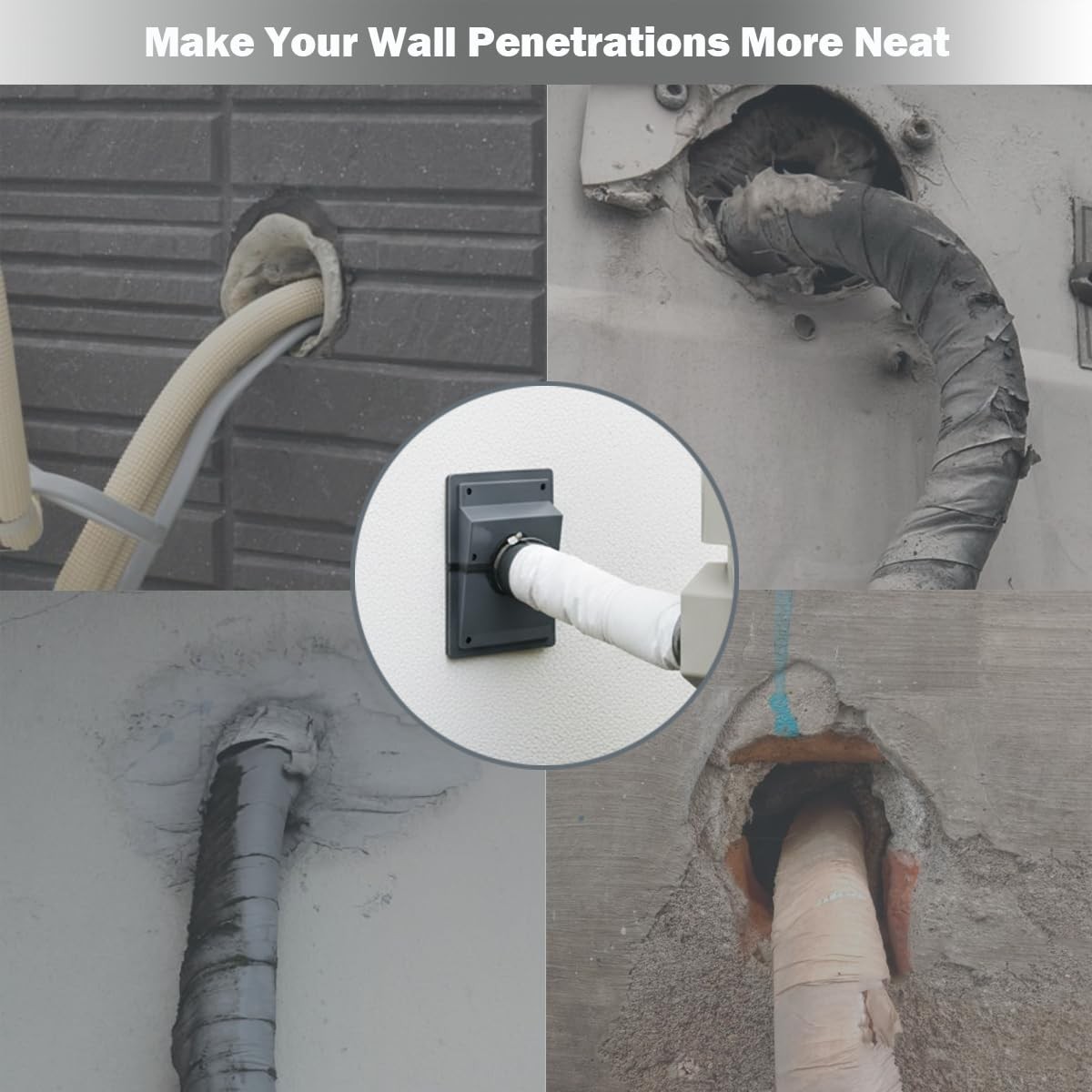 HVAC Wall Penetration Cover & Line-Set Cover Kit, AC Line-Set Insulation Prot... gallery