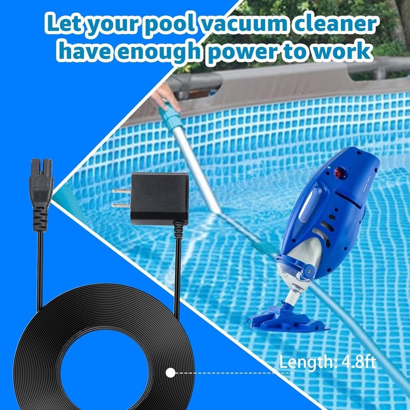 Dependable 8.6V Charger for Pool Blaster Cordless Vacuum - 2-Prong Power Cable gallery