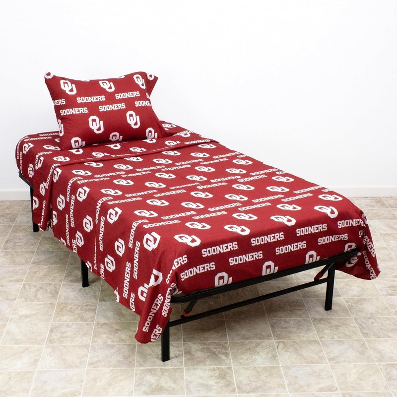 College Covers Everything Comfy Oklahoma Sooners Twin Sized 3 Piece Sheet Set gallery