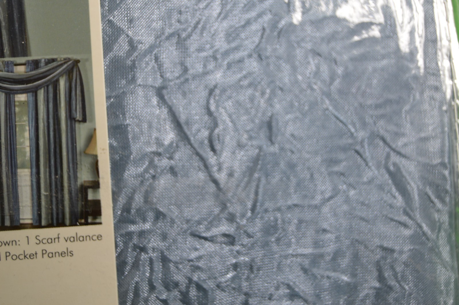 Achim OMBRE Decorative Window Treatment Panel 50 x 84",1 Panel,New,Blue Crinkle gallery