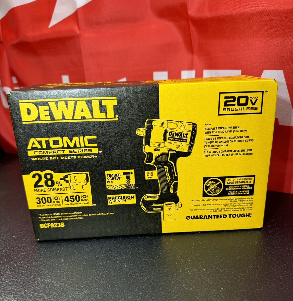 DEWALT Atomic 20V Brushless 3/8" Impact Wrench DCF923 (SEALED BOX) gallery