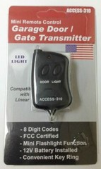 ACCESS-310 Mini Remote Control Garage Door Gate Opener with LED 10 Digit Pins