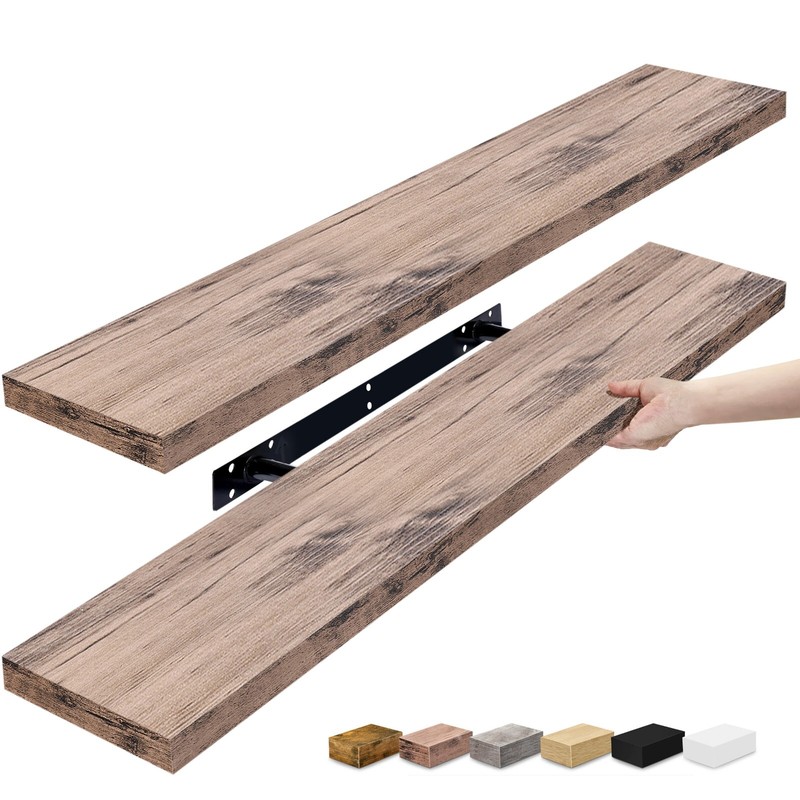Sorbus Floating Shelves for Wall, 2 Pack (35 Inch) Long Wall-Mounted Shelves gallery