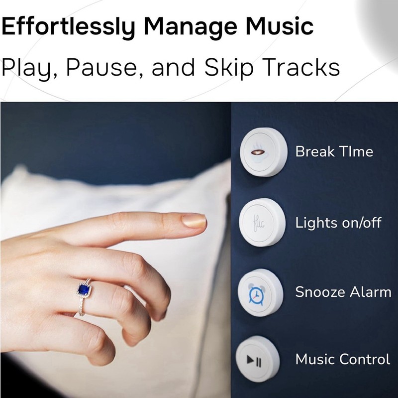 Flic Smart Button 3-Pack + New Batteries for Alexa, Matter, Homekit, SmartThings gallery