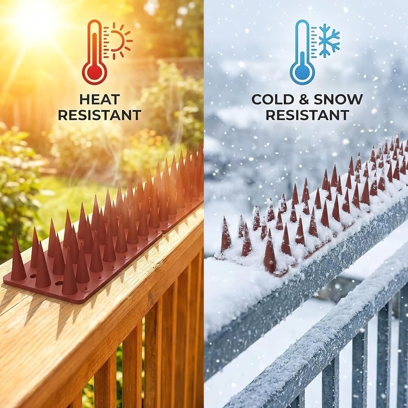 12 Pack Clear Transparent PVC Bird Spikes Deterrent Strips for Outside to Kee... gallery