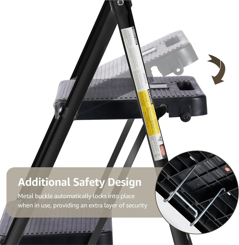 4 Step Folding Ladder with Tool Platform Non-Slip gallery