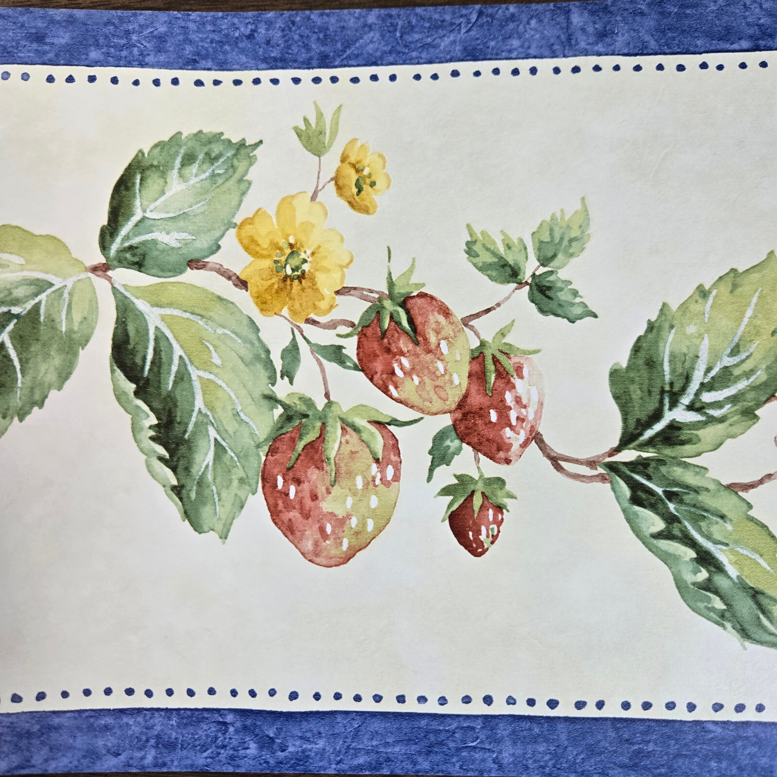 Strawberry Vine Wallpaper Border Country Kitchen Dining Room FDB06908 7in x 15ft gallery