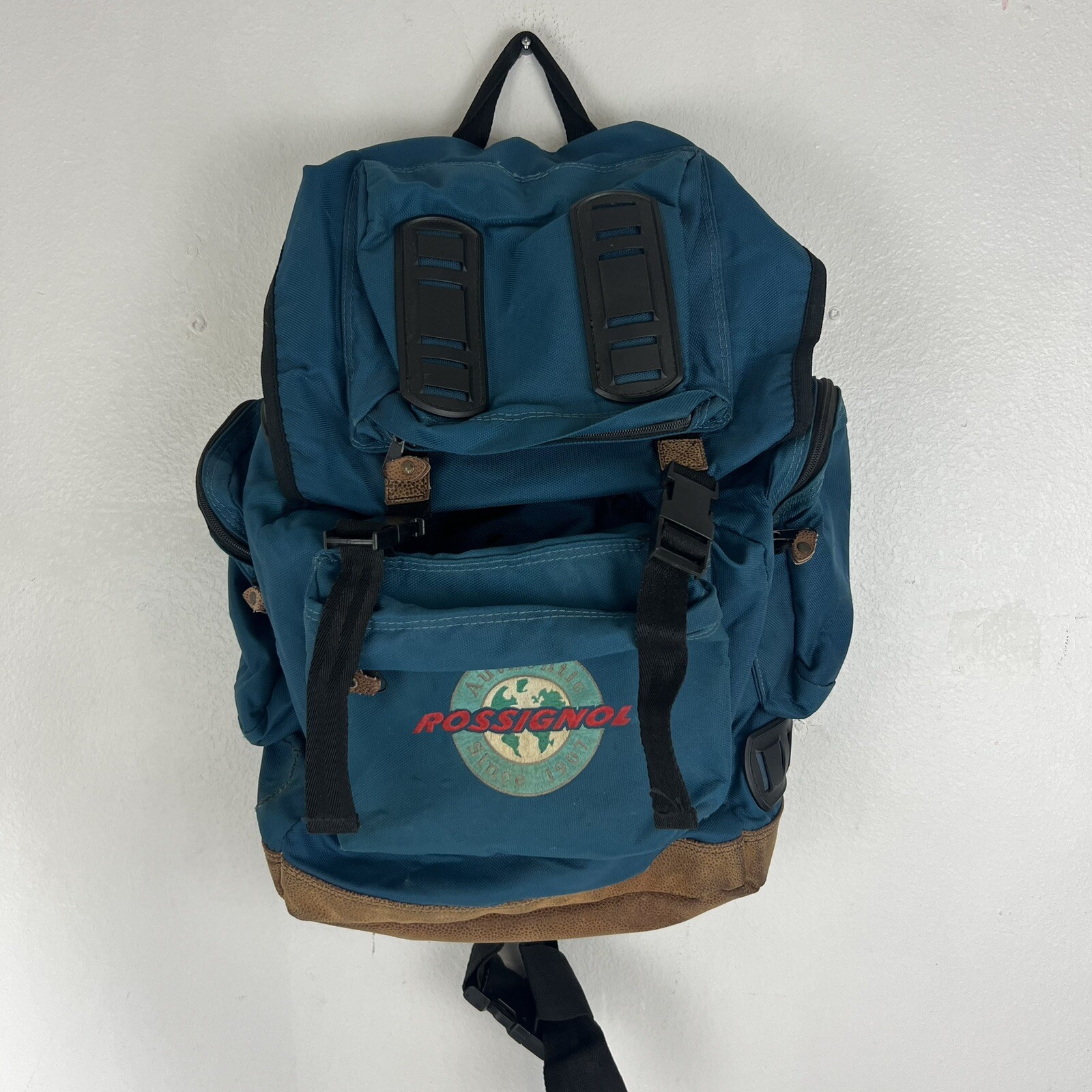 Rossignol Ski Backpack Vintage Canvas Leather