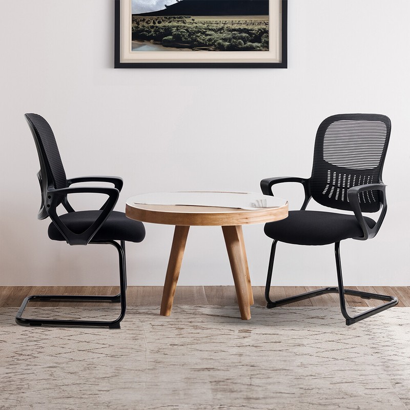 Ergonomic Mesh Mid Back Home Office Chair with Armrest -No Wheels Computer Chair gallery