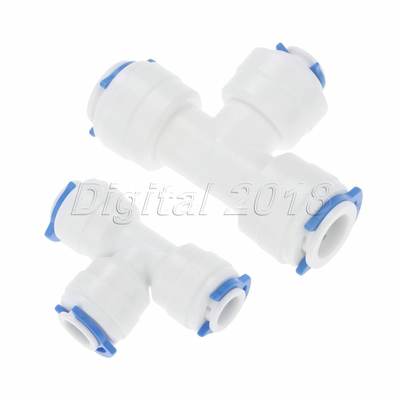 Reverse Osmosis RO System Water Filters Connectors Fitting Connection T Type 2pc gallery
