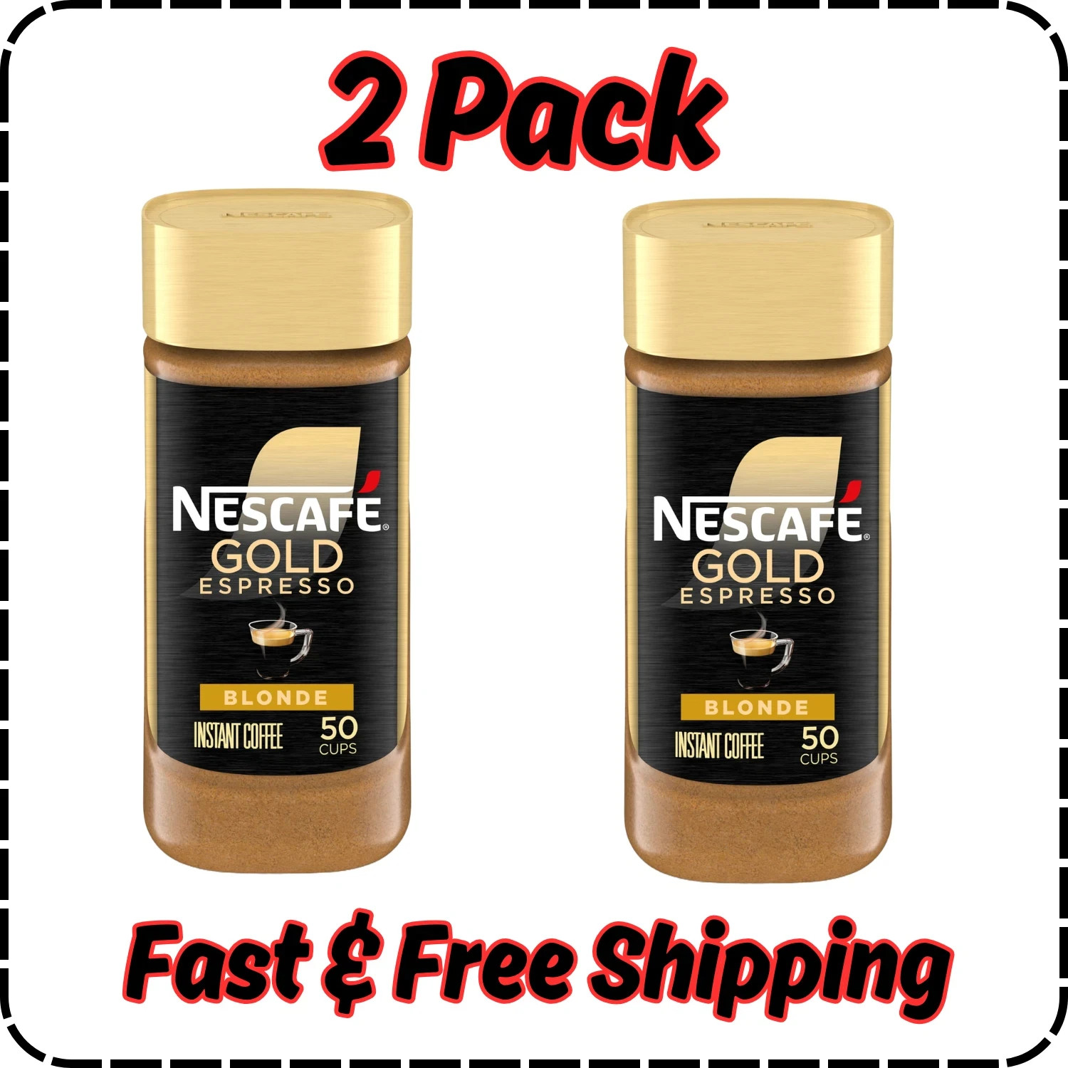 ( 2 Pack ) Nescafé Gold Espresso Blonde, Instant Coffee, 3.5 oz Free Shipping gallery
