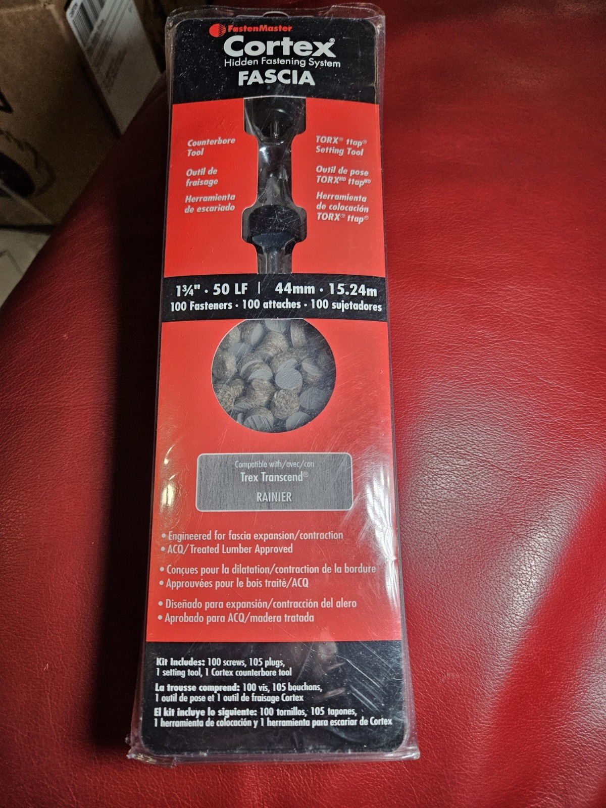 FastenMaster Cortex 1 3/4", 50 LF Hidden Fastening System FASCIA Rainier NEW gallery