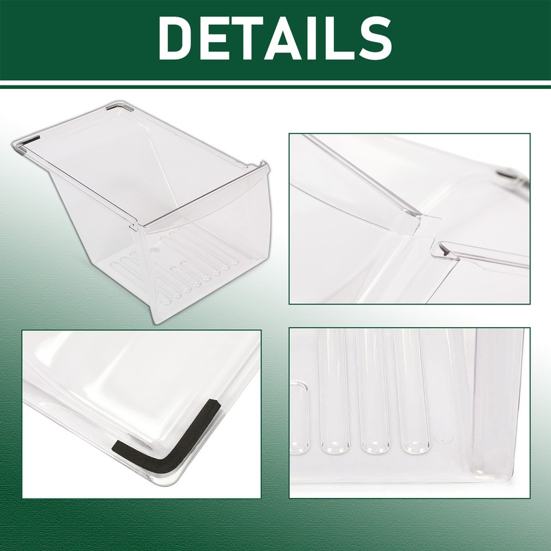 Clear Crisper Drawer Compatible with Frigidaire Refrigerator 240337103 PS429854 gallery