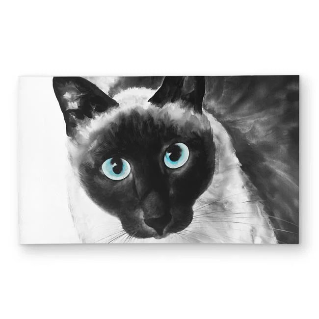 3x5 ft. Blue Eyes Siamese Cat Rug - Minimalist Outdoor Home Decor - Rectangle gallery