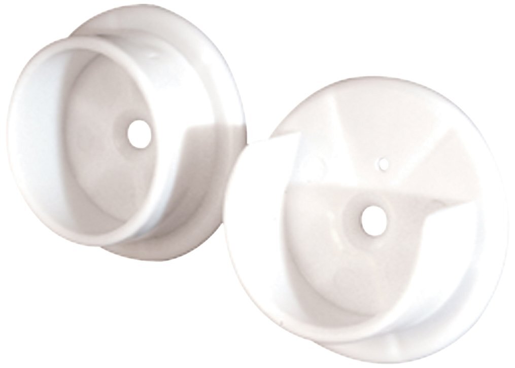 N 6568 Closet Pole Sockets 13/8 In. Plastic White 1 Set gallery