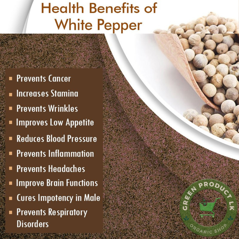 White Pepper ground powder | Ceylon Premium Quality | Organic ALL Natural spices gallery