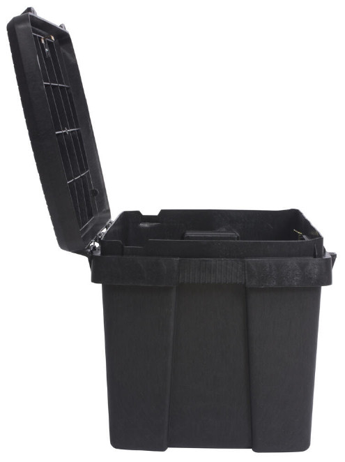 Large 50 Gallon Heavy Duty Black Tuff Bin Lock Tool Box Security Locking Storage gallery